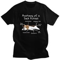 ใหม่ เสื้อยืดแขนสั้น ผ้าฝ้าย พิมพ์ลาย Anatomy Of A Jack Russell Terrier แฟชั่นฤดูร้อน สําหรับผู้ชาย  G93N