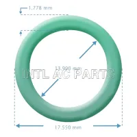 O-Ring 10 (1/2) R134a Verde R134a Green O-Ring 10 (1//2) OR-0015G 17.55mm X 13.99mm X 1.778mm