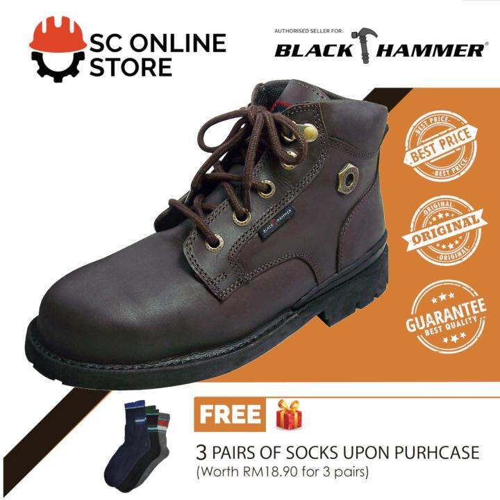 Black Hammer 4000 Series Mid cut Lace up Safety Shoes BH 4660 Lazada