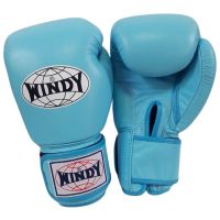 นวมซ้อมมวยไทย วินดี้สปอร์ต ทำจากหนังแท้ เมจิกเทป สีฟ้า Windy  Boxing Gloves ( 8,10,12,14 oz)  Blue Genuine Leather Sparring MuayThai MMA K1