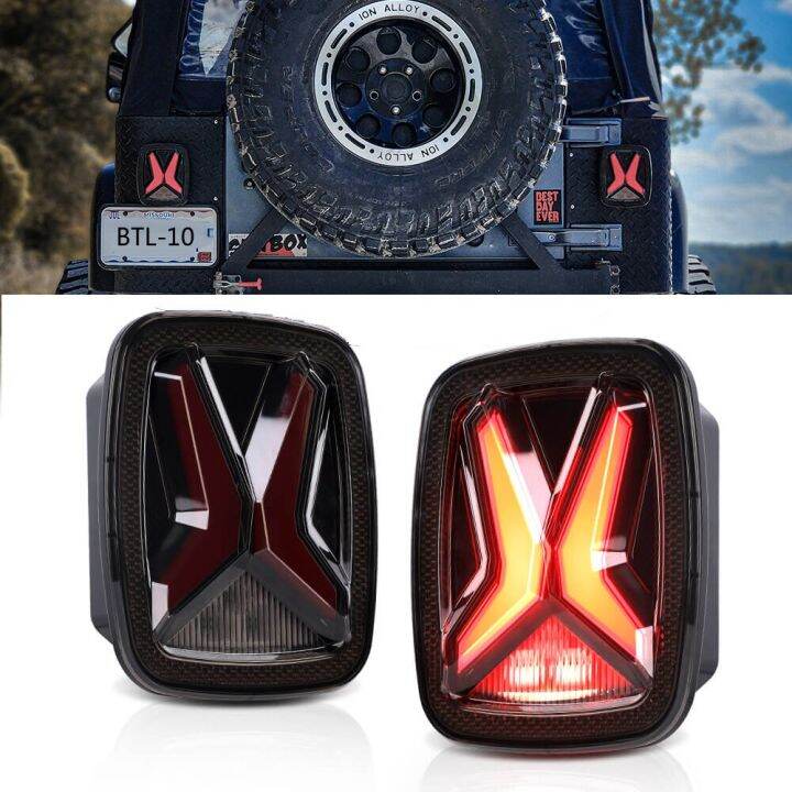 Car Light Assembly Led Tail Lamp For Jeep Wrangler CJ TJ YJ Smoked Rear