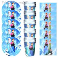 ❍∈ 60pcs/lot Disney Frozen Elsa Anna Theme Dishes Glasses Birthday Party Plates Cups Napkins Baby Shower Decorations Tableware Set