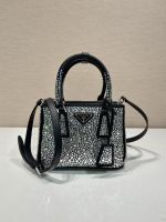 Prada Galleria satin mini-bag with crystals Shoulder Bag