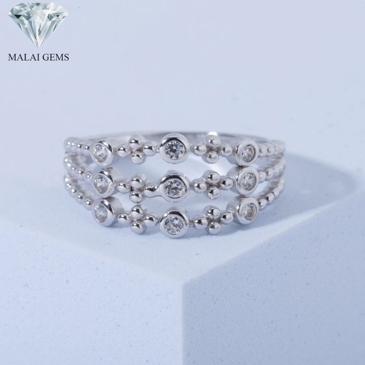 malai-gems-แหวนเพชร-เงินแท้-925-เคลือบทองคำขาว-ประดับเพชรสวิส-cz-รุ่น-151-r1831-แถมกล่อง-แหวนเงินแท้-แหวนเงิน-แหวน