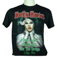 เสื้อวง Marilyn Manson เสื้อยืด วงดนตรี มาริลีน แมนสัน ไซส์ยุโรป PTB676