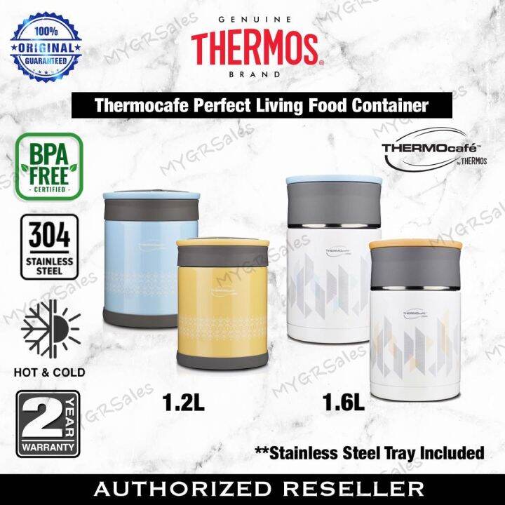 (100 Authentic) Thermos Thermocafe Perfect Living Food Container 1.2L / 1.6L (Original) 1 Year