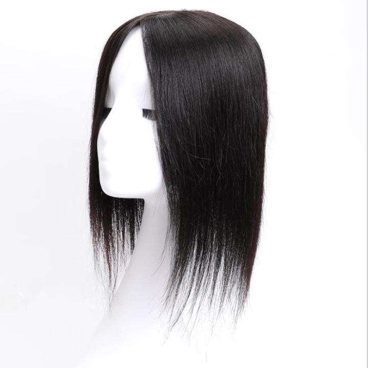 Tse Wig Female Top Hair Patch Fluffy Hair Increase Hair Patch Full Human Hair White Hair 1084