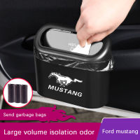 Car Front Seat Car Trash Can Portable Trash Bag Hanging Storage Bin For Ford Mustang Car Interior Decoration Accessories