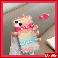 Mowin - เข้ากันได้สำหรับ เคสไอโฟน เคสไอโฟน11 สำหรับ iPhone 14 เคสไอโฟนเคสใส เคสนิ่มถุงลมนิรภัยเสริมกันกระแทกสายรุ้งน่ารักเข้ากันได้กับ