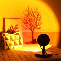 Sunset Rainbow Lamp Projection Night Light Sunset Projection Led Desk Lamp for Bedroom Atmosphere Rainbow Lamp Decoration Light Night Lights