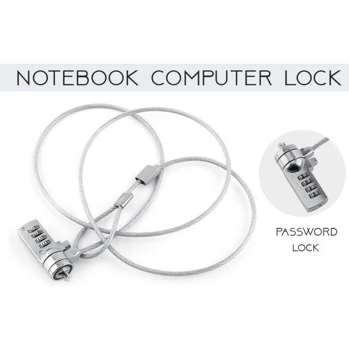 Notebook Laptop Computer Lock 4 Digit Password Cable Lazada