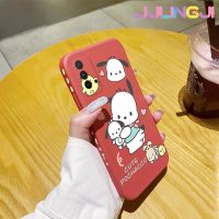 Jlingji เคสสำหรับ Xiaomi MI Redmi 9T Redmi 9 Power เคสแฟชั่นน่ารัก Pochacco นุ่มเคสมือถือด้านข้างบางลายขอบสี่เหลี่ยมกรอบซิลิโคนเคสนิ่มเคสป้องกันการกระแทก