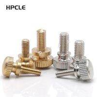 ✥ 2-5PCS M3 M4 M5 M6 GB834 Brass Knurled head or Nickel plating hand thumb screw computer chassis with high step knurled screws