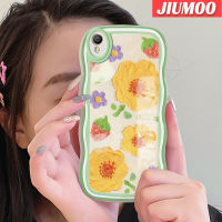 เคส JIUMOO สำหรับ OPPO A37 A37F NEO 9เคสลายดอกไม้ภาพวาดสีน้ำมันแฟชั่นสีสันสดใสเคสโทรศัพท์แบบใสซิลิโคนเคสกันกระแทกเคสโปร่งใสป้องกันเลนส์กล้อง