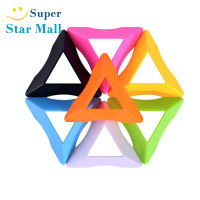 【จัดส่งที่รวดเร็ว】เมจิก Cube ฐานยืนแสดงสามเหลี่ยมหลายสี Cube ผู้ถือกรอบอุปกรณ์เสริมปริศนา Cube จัดระเบียบ