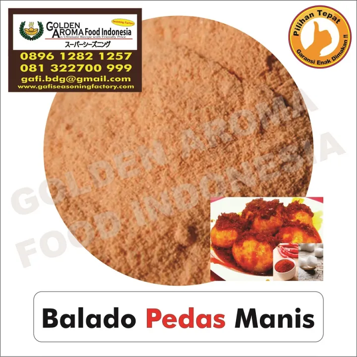 Bumbu Tabur Rasa Balado Pedas Manis 1 Kg Bubuk Tabur Balado Pedas Manis