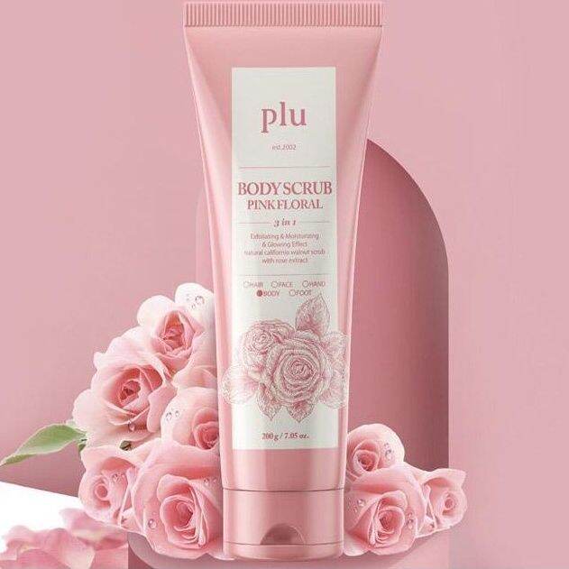 PLU Body Scrub Pink Floral 200g. KOREA Lazada.co.th
