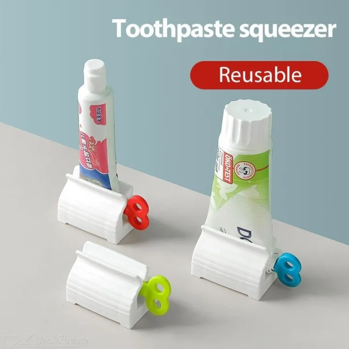Toothpaste Tubes Squeezer Rotating Dispenser Clip Toothpastes Rolling