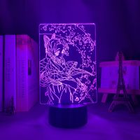 ▼┅ Anime Led Lamp Kimetsu No Yaiba Shinobu Kocho for Bedroom Decoration Night Light Gift Manga 3d Light Demon Slayer Room Decor