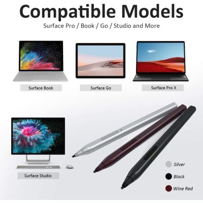 ปากกาสไตลัสแม่เหล็ก 4096 สําหรับ Microsoft Surface Pro 3 4 5 6 7 Go Book Studio dov