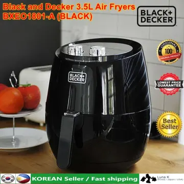 BLACK+DECKER Purifry 2-Liter Air Fryer, Black/Silver, HF110SBD 