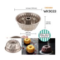 พิมพ์ CHEFMADE รหัส  WK9033 พิมพ์BUNDT เคลือบเทฟลอนสีทอง