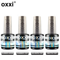 OXXI 8Ml Base And Top Coat For Gel Polish Set Rubber Base Gel Kit Semipermanent No-Wipe Top Coat Matte Top สำหรับเล็บ