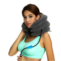 Inflatable Neck Stretcher Cervical Traction Collar Neck Support Air Pillow Cervical Vertebra Tractor for Neck Shoulder Back Pain Relief