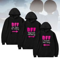 bff hoodies Women Best Friends Graphic Hoodie Casual Outwear BFF Matching Friends Hooded Unisex Sport Sweatshirt Pullover Tops