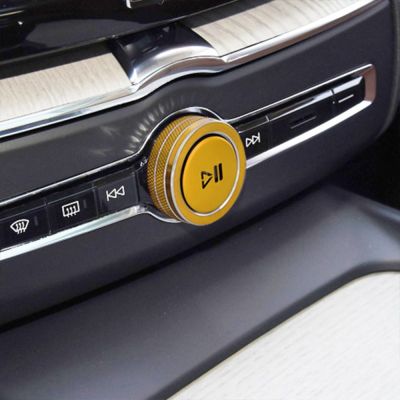 Stiker Penutup Cincin Kenop Kontrol Konsol Pusat Mobil Aksesori ภายใน Otomatis Untuk Volvo XC90 XC60 XC40 V90 S60 S90 2015-2022