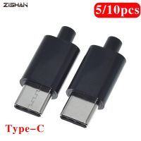 ZIShan 5pcs/10pcs TYPE-C Mirco USB 3.1 Plug Male connector With PCB 24pin welding Data line interface DIY data cable accessories