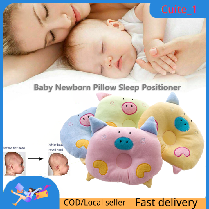 Infant newborn pillow sleep locator correction headrest support pillow pad to prevent flat head