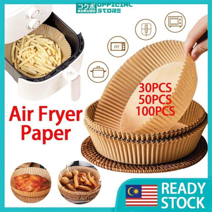 【Local Delivery】 100pcsAir Fryer paper NonStick Disposable Paper air fryer baking paper air