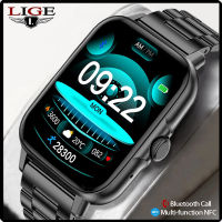 LIGE New NFC Women Smart Watch Men Full Touch Sports Fitness Watch Waterproof Bluetooth Call For Xiaomi smartwatch Mens