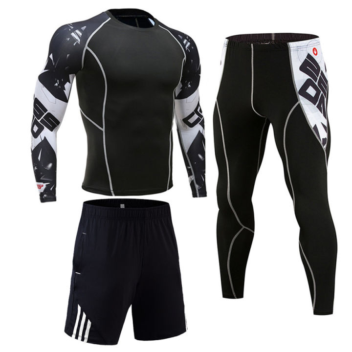 compression-clothing-mens-sportwear-suit-jogging-thermal-underwear-suit-mma-rashgard-male-long-sleeved-tights-leggings-shorts