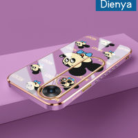 เคส Dienya สำหรับ OPPO Reno 8T 4G Reno 8T 5G A1 Pro 5G เคสลายการ์ตูนแฮปปี้มิกกี้ใหม่กรอบพื้นผิวสี่เหลี่ยมเคสชุบผิวซิลิก้าเจลนิ่มกันกระแทกเคสมือถือเลนส์กล้องถ่ายรูปฝาครอบป้องกัน