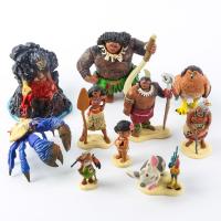 4.5-10cm Disney Moana Princess Action Figures Toys Cute Crtoon Anime Maui Chief Tui Tala Sina Heihei Pua Tamatoa Model Toys Gift