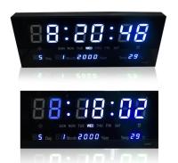 นาฬิกาดิจิตอลLED Number Clock แขวนผนัง ตัวเลขสีฟ้า