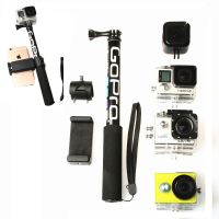 อะแดปเตอร์ซองโทรศัพท์ Monopod ไม้ที่ขยายได้มือถือด้วยตนเองสำหรับ Go Pro ฮีโร่9 8 7 10 Xiaoyi 4K SJCAM อุปกรณ์เสริม