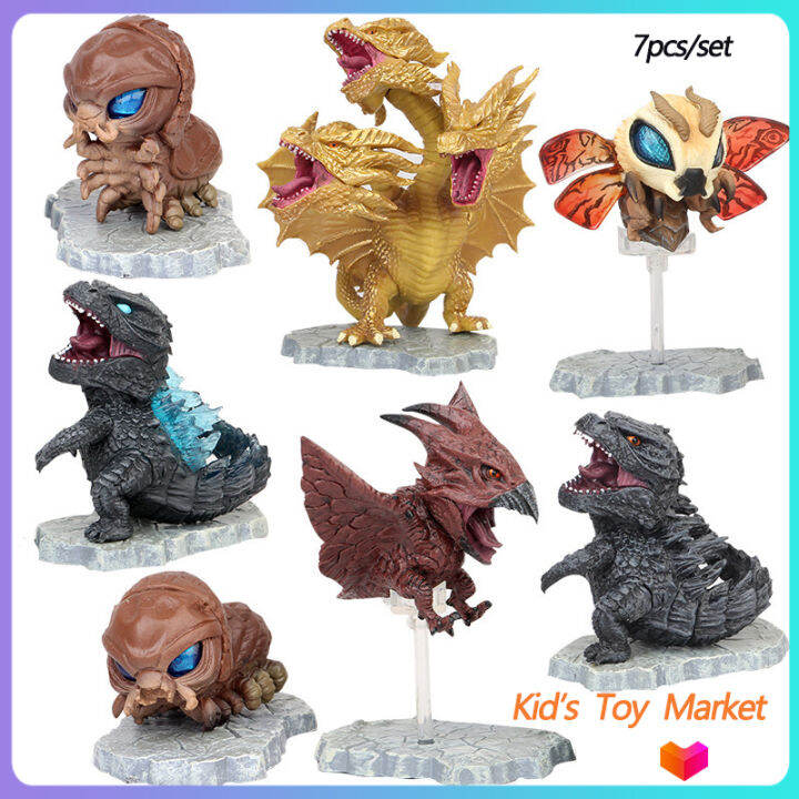 7ชิ้น-เซ็ต3-9ซม-godzilla-raton-mothra-king-gidola-q-รุ่นตุ๊กตาขยับแขนขาได้ของสะสม-pvc-ตุ๊กตาโมเดลของเล่นสำหรับชายของขวัญวันเกิดเด็กสำหรับเด็ก