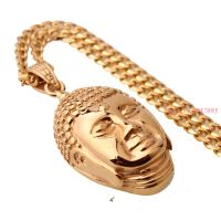 ZZOOI Fashion Stainless Steel Buddha Pendants &amp; Necklaces Mens Necklace Punk Vintage Male Jewelry Best Quality Wholesale