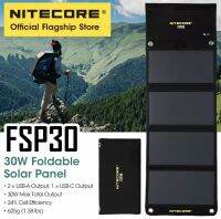 NITECORE FSP30 30W แบบพกพาแผงโซล่ากันน้ำขนาดเล็ก Solar Cell USB-C PD 18W ที่ชาร์จความเร็วสูงสำหรับโทรศัพท์เดินป่าตั้งแคม