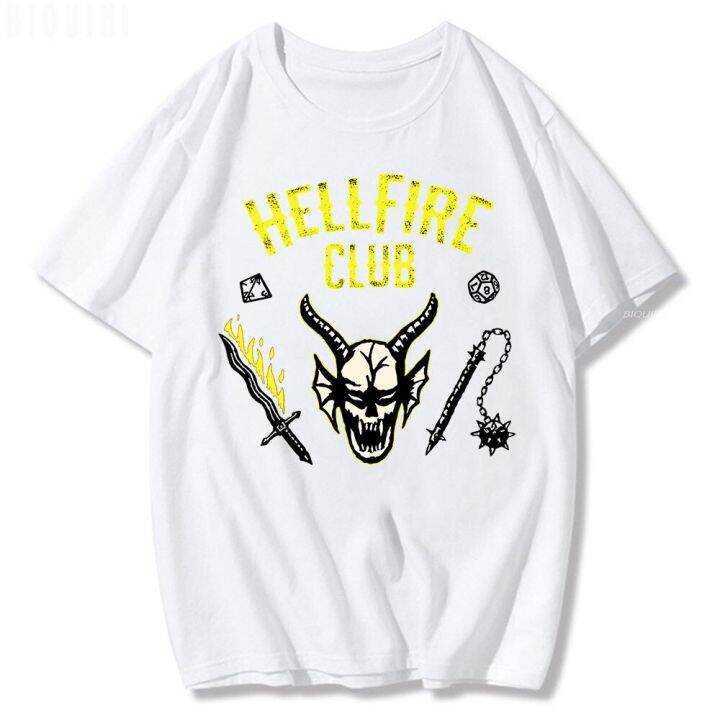 hellfire-club-tshirt-strange-stuff-4-pattern-cotton-high-quality-summer-black-sleeve-gildan-shirt