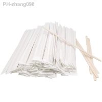 100pcs Disposable Wooden Coffee Stirrers 5.5/7.4Inch Drink Stirrer Stick Individually Paper Wrapped Beverage Stir Stick for Milk