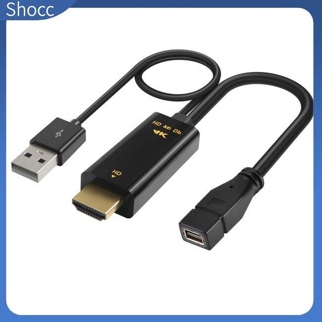 shocc-อะแดปเตอร์แปลงสายเคเบิลวิดีโอ-สําหรับ-hdmi-เป็น-mini-dp-ตัวเมีย-4k-60hz-สําหรับ-xbox-one