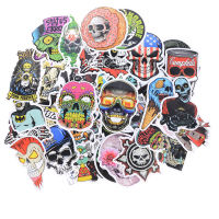 hedeguoji?50pcs Mixed Skull Laptap Stickers For Fridge Skateboard Home Decor Doodle Toy