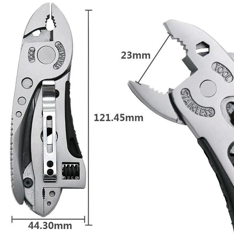 KIPRUN Fold Multi Tool Plier Repair Adjust Gear Outdoor Survive Camp Screwdriver Wrench Jaw Plier Multipurpose Multifunction Spanner