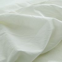 Japanese style solid color cotton sheets, plain single king size washed cotton flat sheet
