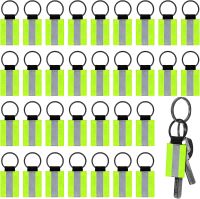 10 Pcs Double Sided Reflective Keychain Label Reflective Gear Safety Backpack Tag For Kids Jacket Schoolbag Purse Dog Collar