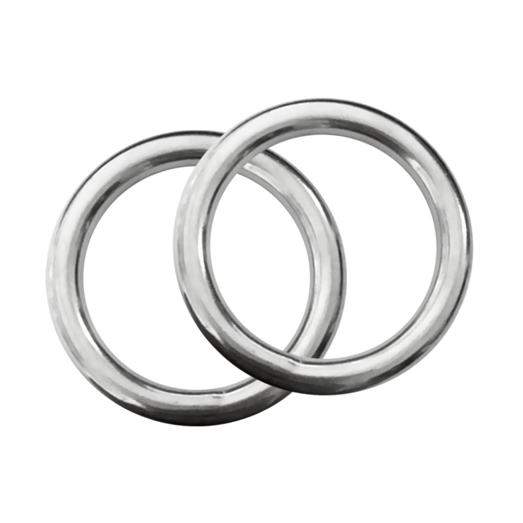 2pcs/set 4 x 50mm 316 Stainless Steel Precision Polished Welded O Ring Craft 
